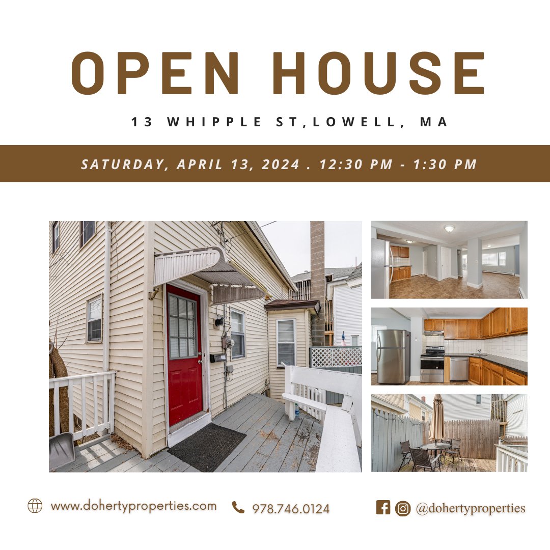 Ready to find your perfect match? Don’t miss out on our open houses this weekend.

#dohertyproperties #openhouse #lowell #realtor #realestate #buying #selling #makememove #homesweethome