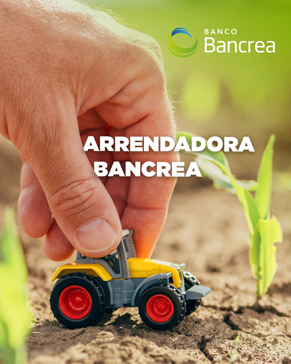 Pocos te ofrecen lo que #Bancrea: soluciones de financiamiento que incluyen transporte y maquinaria. 🚜🏭   Optimiza tu capacidad instalada sin descapitalizarte con nuestro Arrendamiento Puro.