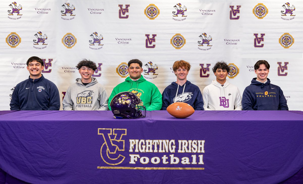VC Football ๐ (@vcfootball) on Twitter photo Congratulations to our 6 seniors moving on to the next level!
<a href="/Cole_Presley_/">Cole Presley</a>, <a href="/CaydenNguyen52/">Cayden Nguyen</a>, <a href="/vitoverdicchio/">vito verdicchio</a>, @ColePryputschCole, <a href="/thearjunkang/">Arjun Kang</a> and <a href="/BromleyHudson/">Hudson Bromley</a>
#IrishMade #FightingIrishForever Congratulations to our 6 seniors moving on to the next level!
<a href="/Cole_Presley_/">Cole Presley</a>, <a href="/CaydenNguyen52/">Cayden Nguyen</a>, <a href="/vitoverdicchio/">vito verdicchio</a>, @ColePryputschCole, <a href="/thearjunkang/">Arjun Kang</a> and <a href="/BromleyHudson/">Hudson Bromley</a>
#IrishMade #FightingIrishForever
