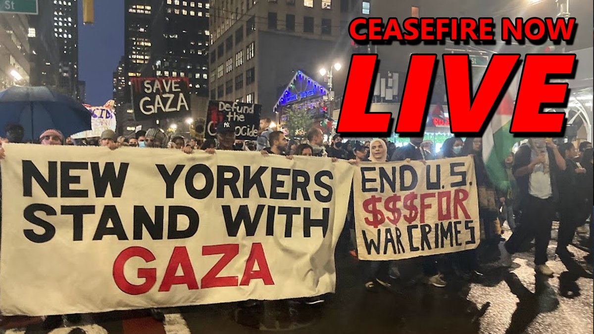 LIVE From CEASEFIRE NOW Protest in NYC LIVE NOW: youtube.com/live/PKHOWl5Ud…