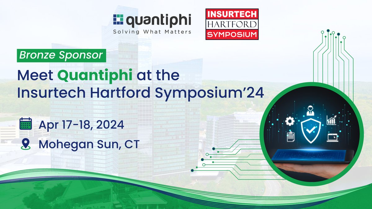 Excited to sponsor @InsurTechHartford's Symposium 2024, April 17-18 at #MoheganSun!

Dive into #GenerativeAI, #latesttrends, and innovations in #claims, #underwriting, and more.

Register now: insurtechhartfordsymposium.com
#IHS2024 #SolvingWhatMatters #InsurtechHartford #Insurance