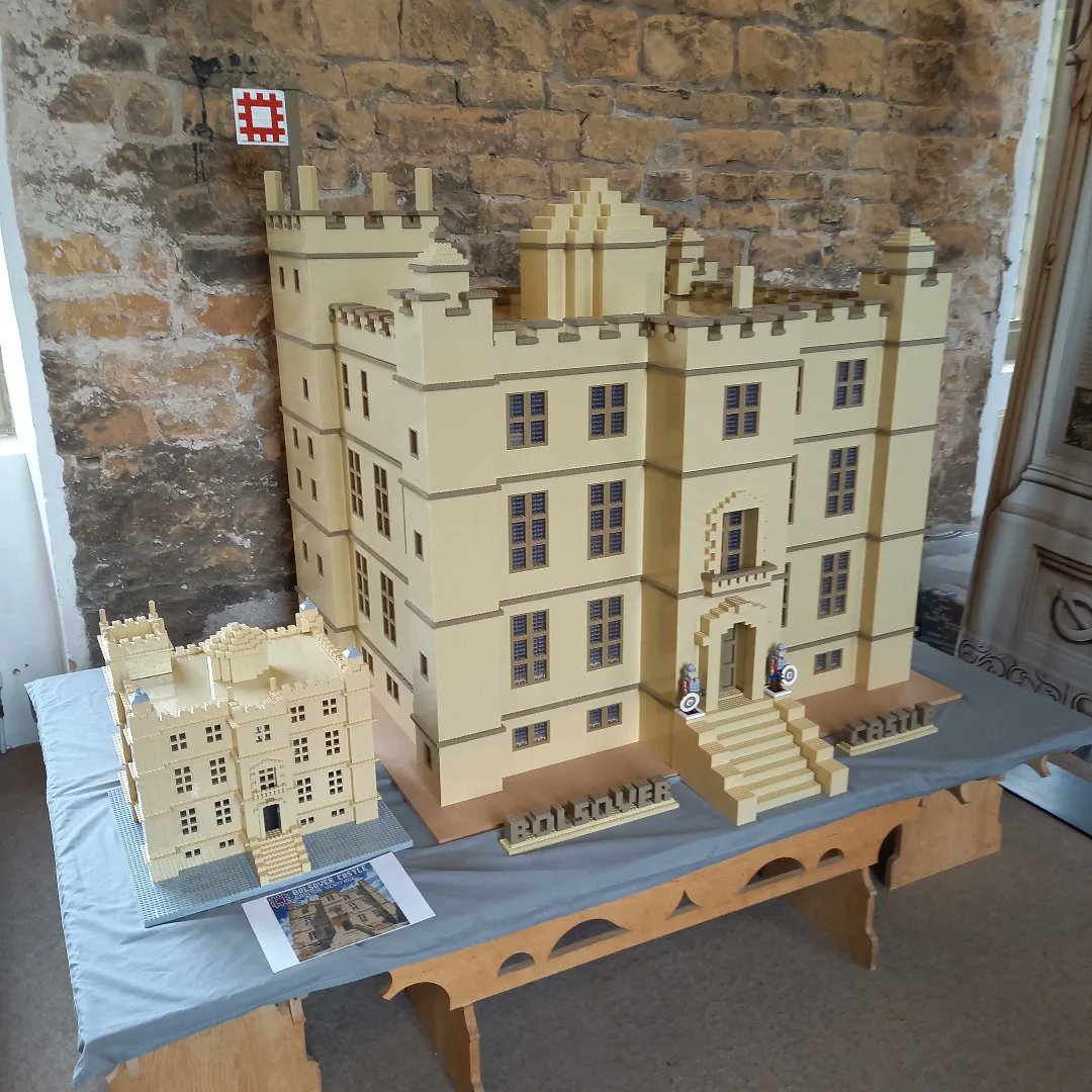 Here's a fun photo to give you an idea of the huge size of the Castle we built at Bolsover. #LEGO #Castle #bolsovercastle @EnglishHeritage