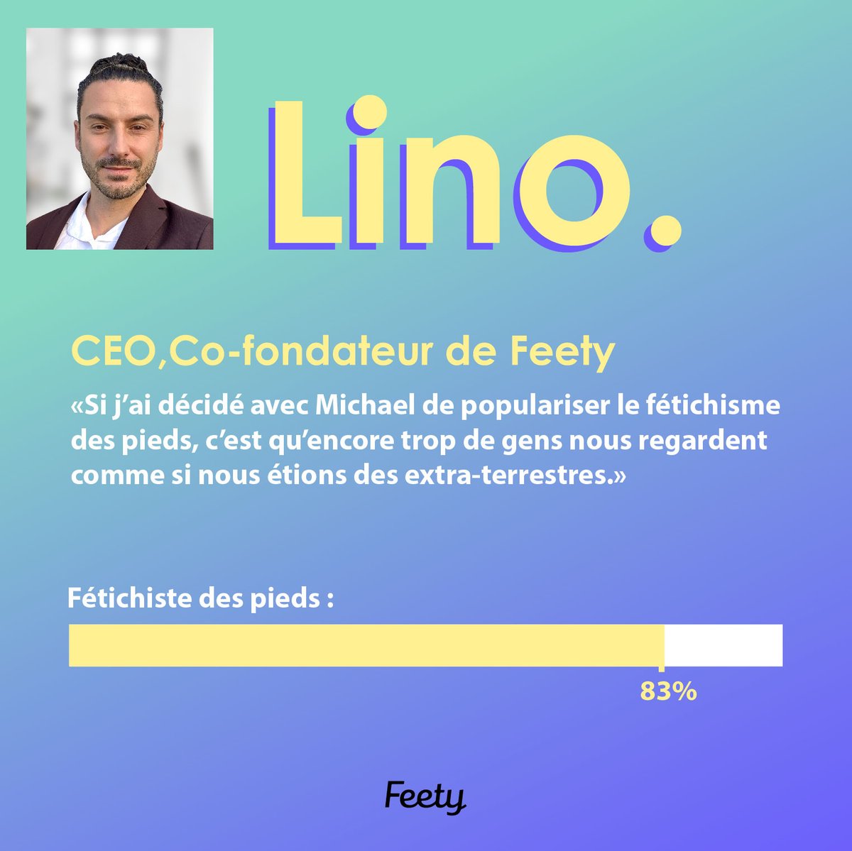 Je vous présente Lino. #feety #feetyapp #crowdfunding