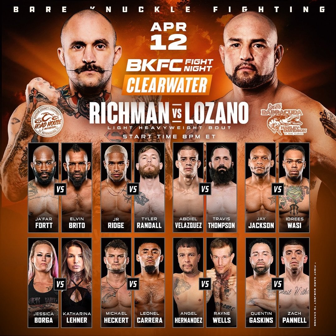 armaanyounis's tweet photo. Buckle Up! Its @bareknucklefc fight night...
#BKFCClearwater takes place in a few hours. π
#BKFC #BKFCFightNight #BareknucleFighting #Bareknuckle https://t.co/5oy8koGLyX