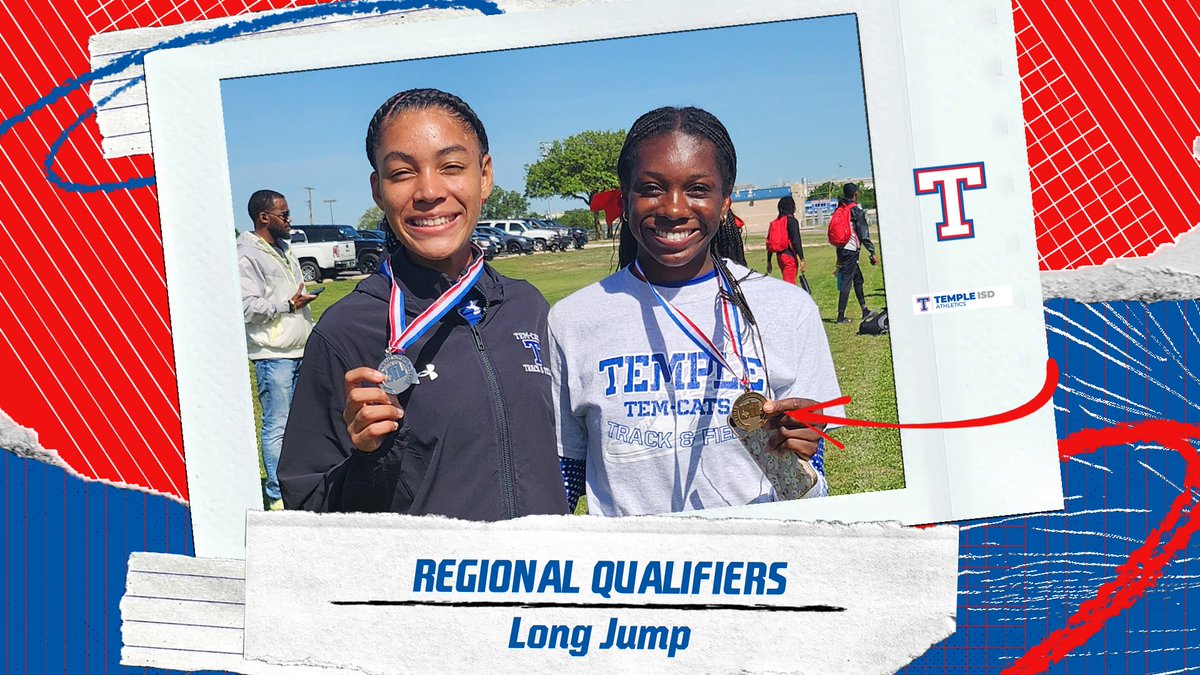 Congratulations to Kaurie Holleman (18'1 1/2) and Saniya Richardson (18'0 1/4) for qualifying for the Regional Meet by taking 2nd and 3rd at today's Area Meet.