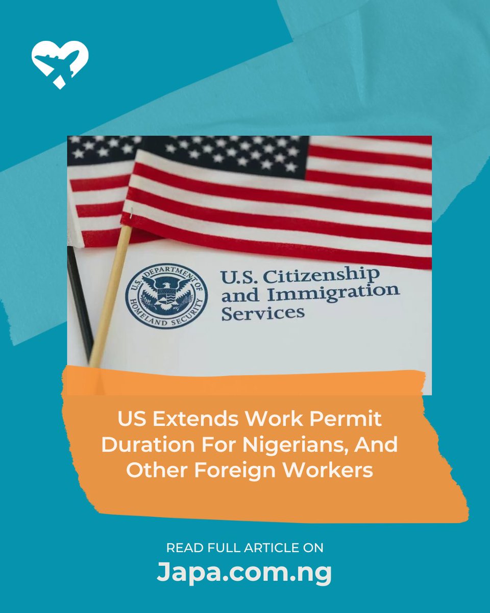 The United States has elongated the automatic extension period for Employment Authorization Documents (EADs) from 180 days to a maximum of 540 days.

Full story: connect.japa.com.ng/us-extends-wor…

#japamediation #japa #japamedia #japanigeria #japang #japaexperience #japanews #japabuddy