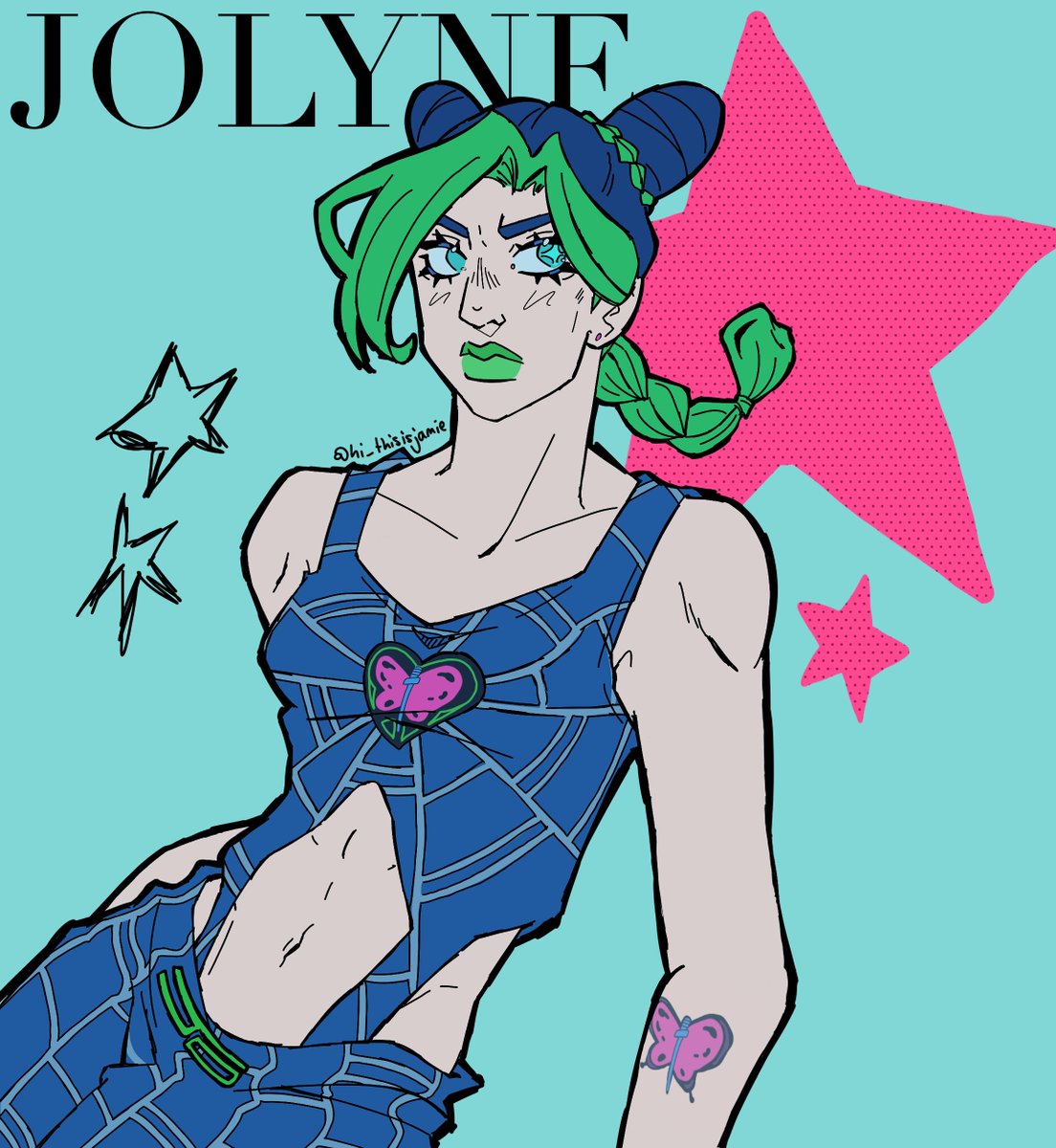 My last Jolyne drawing with it's base colours, I like this version a lot #jjba