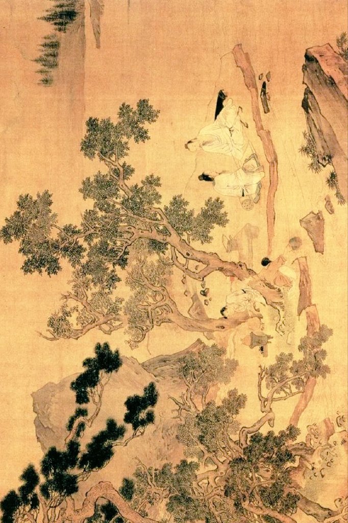 'Appreciating paintings under pines in spring' by #Qiu Ying (1498-1552) / Ming Dynasty/ chinese #fineart