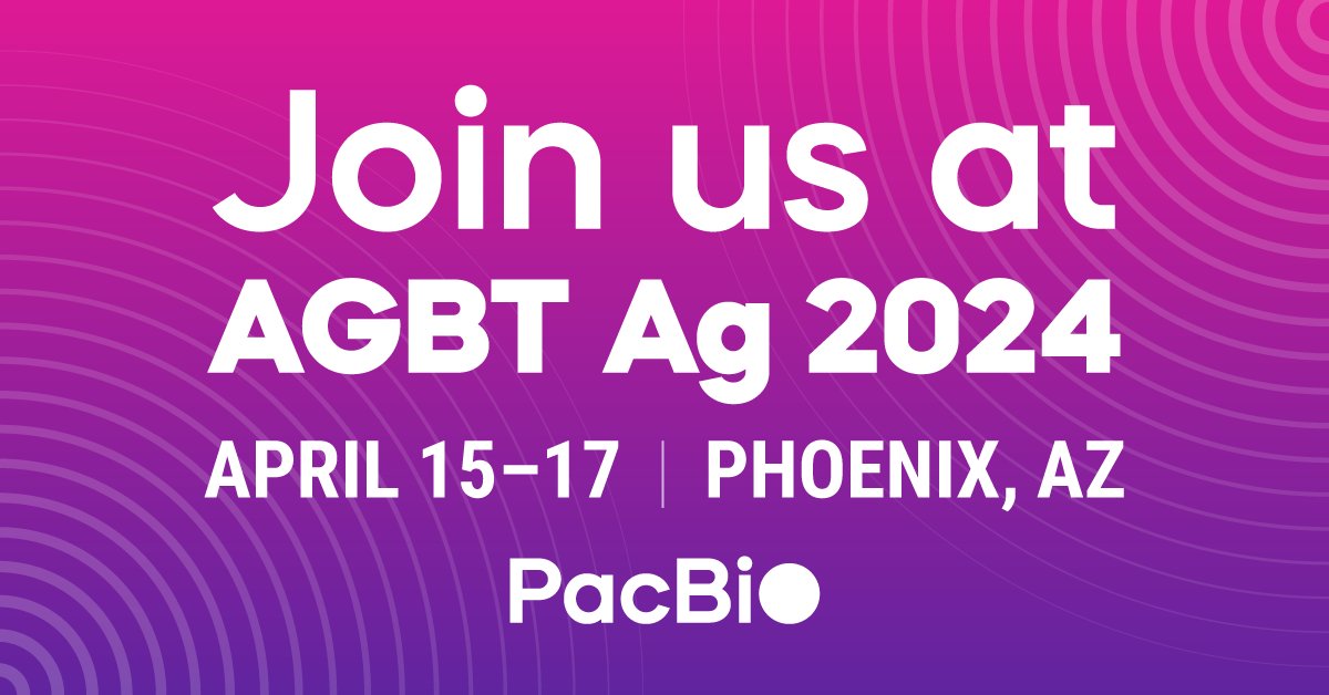 Join us at #AGBTAg 2024! Swing by Booth 200 to explore cutting-edge developments in agricultural genomics. Engage in insightful conversations and discover the latest updates firsthand! #PacBio