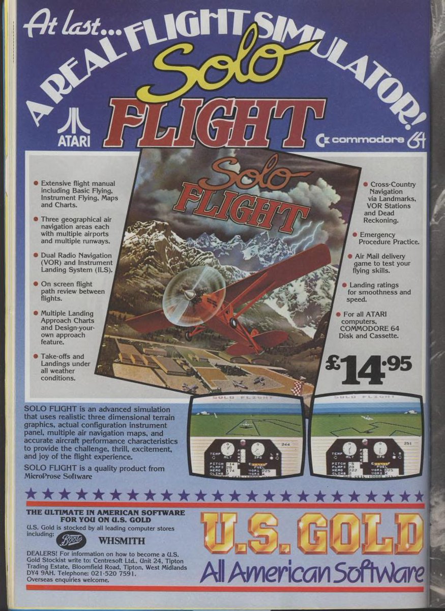 This 40-year-old ad takes me back. I remember seeing it and thinking how amazing the game looked. Flight sims were super-popular back then (and evolving fast), and this Microprose effort created by none other than Sid Meier was yet another step forward. Just seemed really cool!