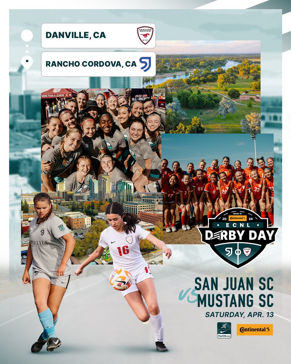 The 𝑪𝒐𝒏𝒕𝒊𝒏𝒆𝒏𝒕𝒂𝒍 𝑻𝒊𝒓𝒆 𝑬𝑪𝑵𝑳 𝑫𝒆𝒓𝒃𝒚 𝑫𝒂𝒚 heads to Northern California where San Juan SC will face off with Mustang SC this weekend @continentaltire | #LeadersPlayHere