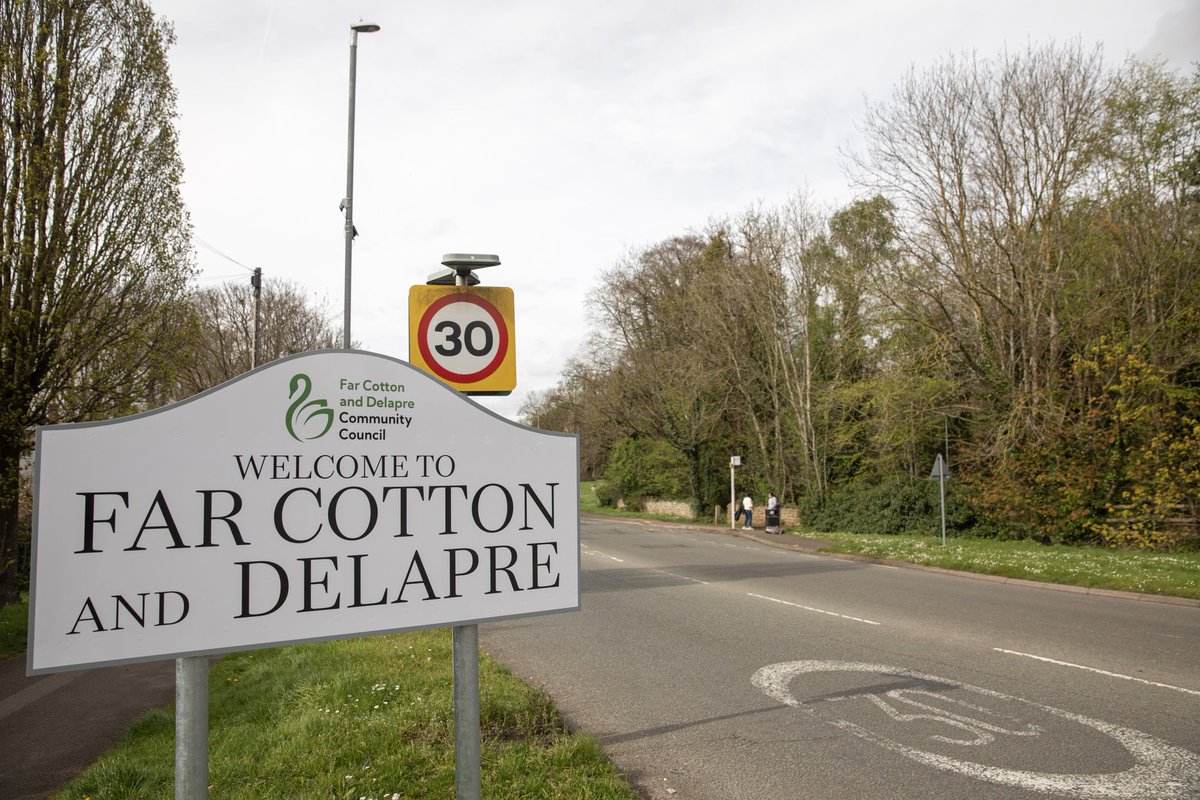 What a lovely welcome sign to Far Cotton and Delapre. Well done to @FCandDCC for their installation.