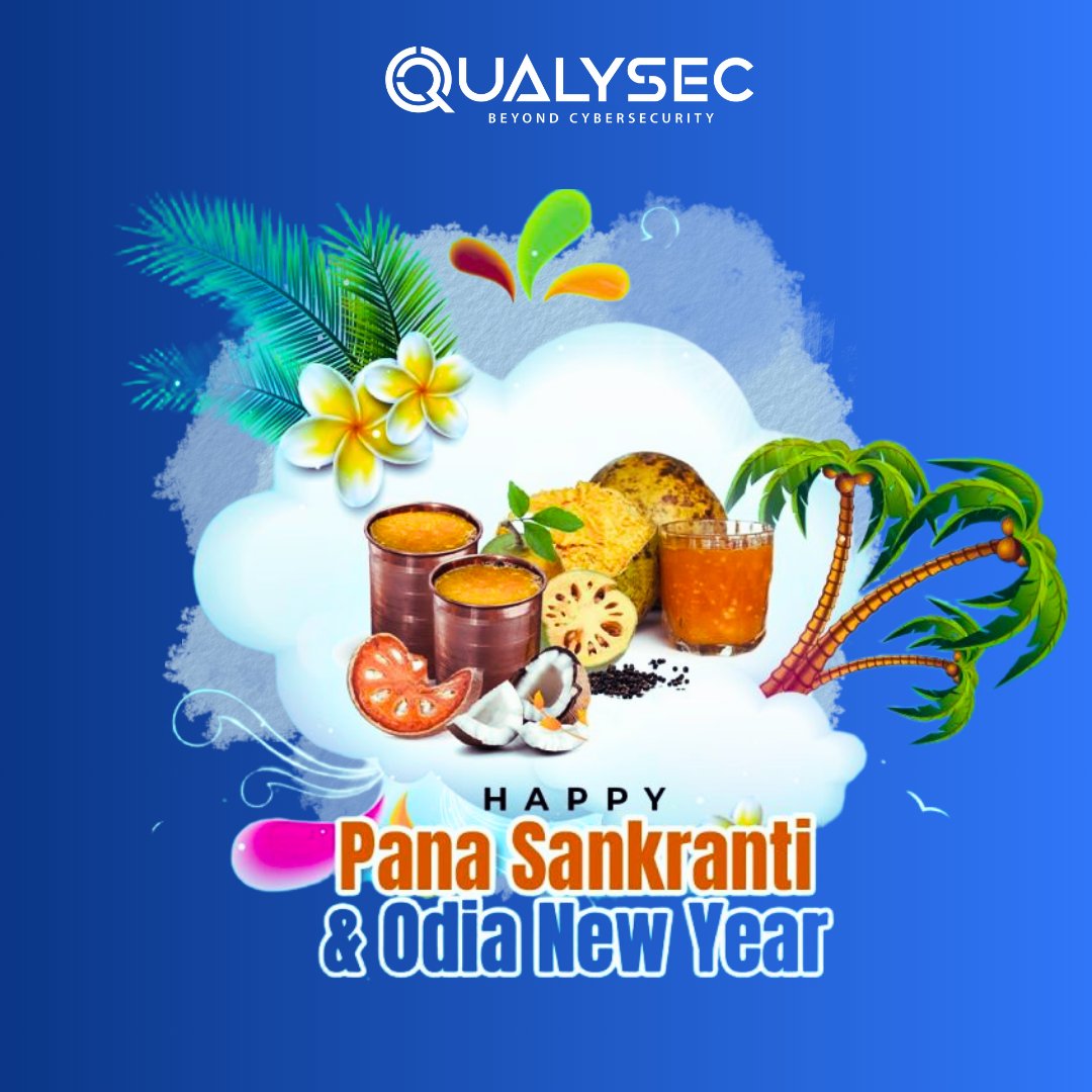 Wishing you a joyful Pana Sankranti and Odia New Year from Qualysec! May this auspicious occasion bring prosperity, happiness, and new beginnings to you and your loved ones. #PanaSankranti #OdiaFestival #HarvestFestival #CulturalCelebration #TraditionAndCulture #FestiveVibe