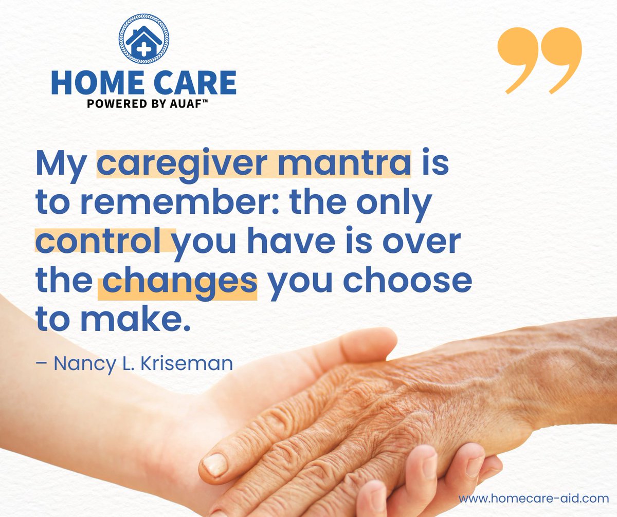 A friendly reminder that in the world of caregiving, the true power lies in our responses and the positive changes we choose to make. 

#HomeCare #HomeCareAUAF #Motivation #Caregiving #CaregiverMantra #Care #SeniorCare #ElderCare