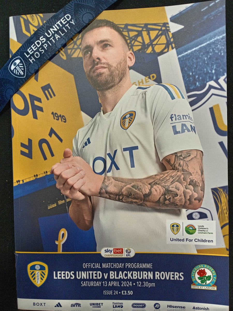 Your match day programme cover for the Leeds United V Blackburn Rovers game Features Stuart Dallas on the announcement of his retirement