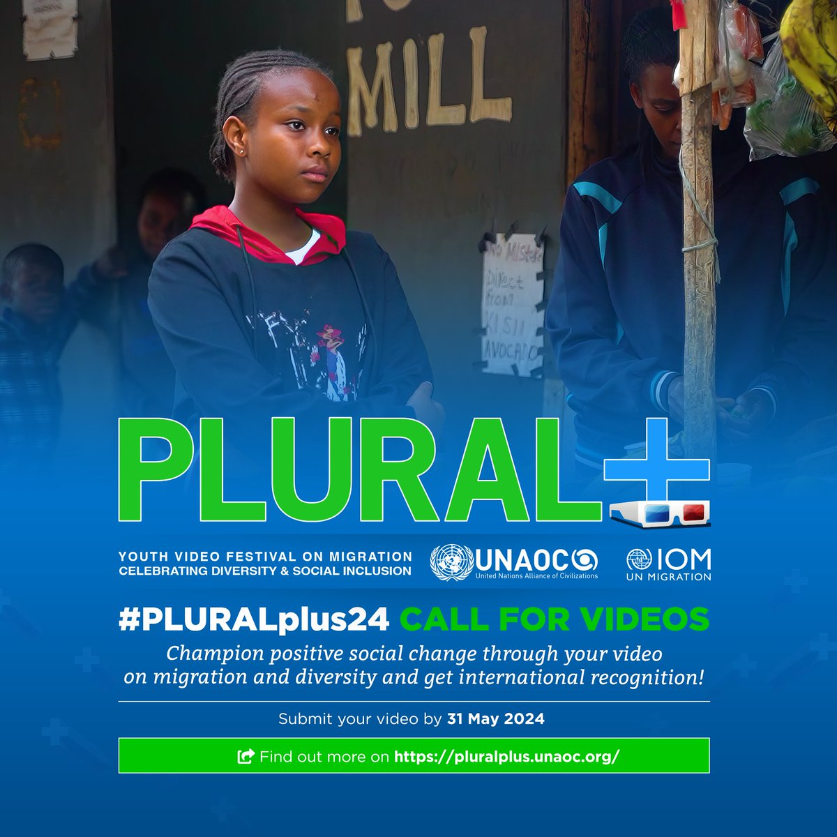 🎥Filmmakers across all genres have a unique opportunity to change perceptions on urgent topics like #migration, #diversity or #social #inclusion and create positive social impact across the 🌍 Submit your short video to the #PLURALplus24 video festival: pluralplus.unaoc.org