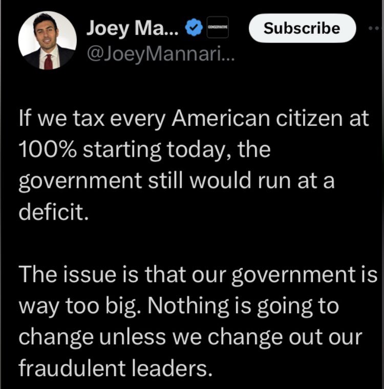 The issue is that our government is way too big, way too corrupt, and has far too little oversight. Nothing is going to change until we dismantle ineffective and/or corrupt agencies, fix election fraud, enact term limits, and expel/fire those who violate their oaths of office.