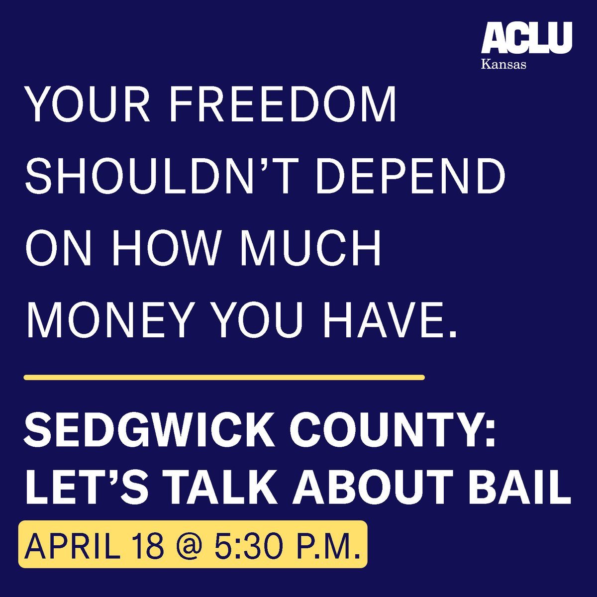 Our broken bail system creates a two-tiered legal system: one for those who have money, and one for those who don't. Join us to learn more about how we hope to protect our rights and reform this broken system. RSVP ➡️ loom.ly/UzlPIw4