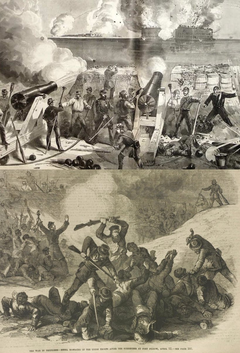 On April 12, 1861 Confederates fired on the US garrison at Fort Sumter in Charleston, sparking a bloody Civil War. The third anniversary of the attack saw Black US Army soldiers massacred by Confederates at Fort Pillow, violently demonstrating the root cause of the war itself.