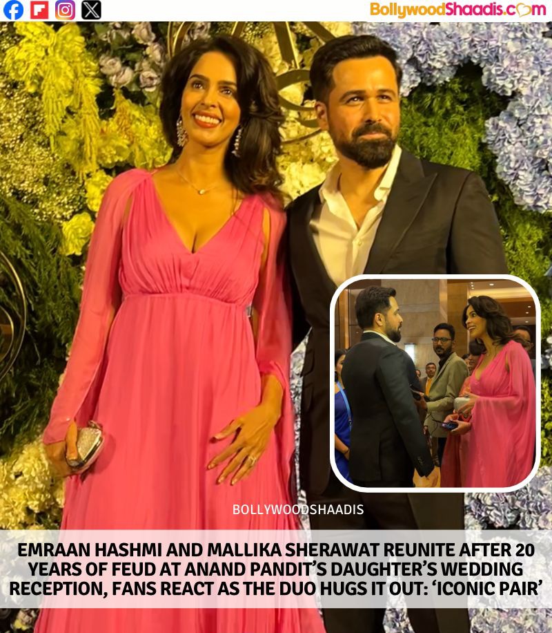 Emraan Hashmi And Mallika Sherawat ended their 20-year fight and shared a warm hug at a recent event. Know how the netizens reacted to their reunion! Read here- bollywoodshaadis.com/articles/emraa… #emraanhashmi #emraanhashmifans #mallikasherawat #mallika #bollywoodactor #bollywoodactress