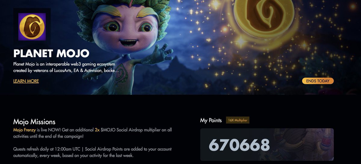 Final day of the <a href="/WeArePlanetMojo/">Mojo AI 🌱</a> farming 

How many $MOJO points do you have?