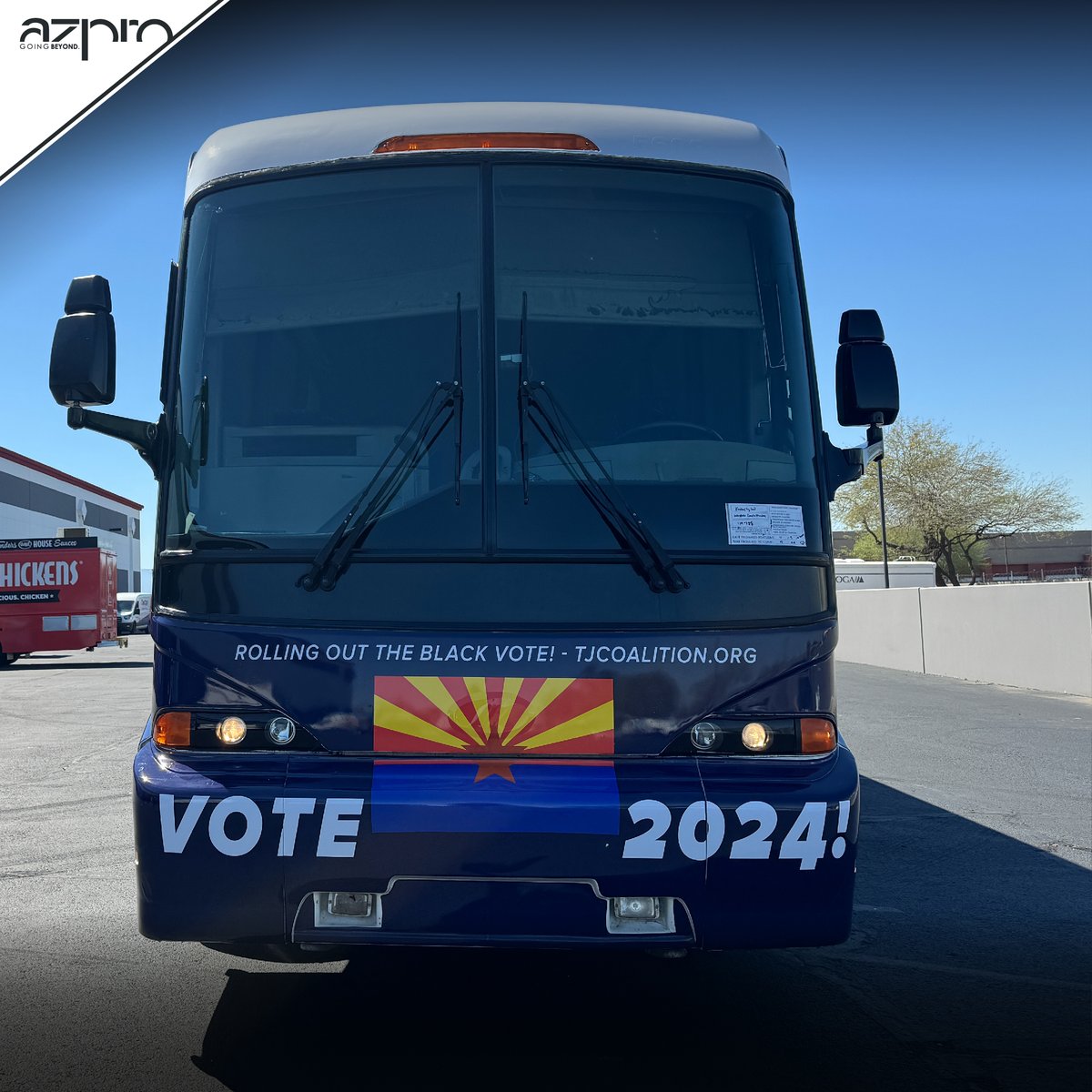 AZProGroup's tweet image. Gear up for campaign season with AZPRO! Specializing in campaign signage and fleet wraps, we'll make your message mobile and memorable.

#campaignSigns #buswrap #busgraphics #vinylinstallation #vinylgraphics #goingBEYOND #azprogroup #Makingithappen