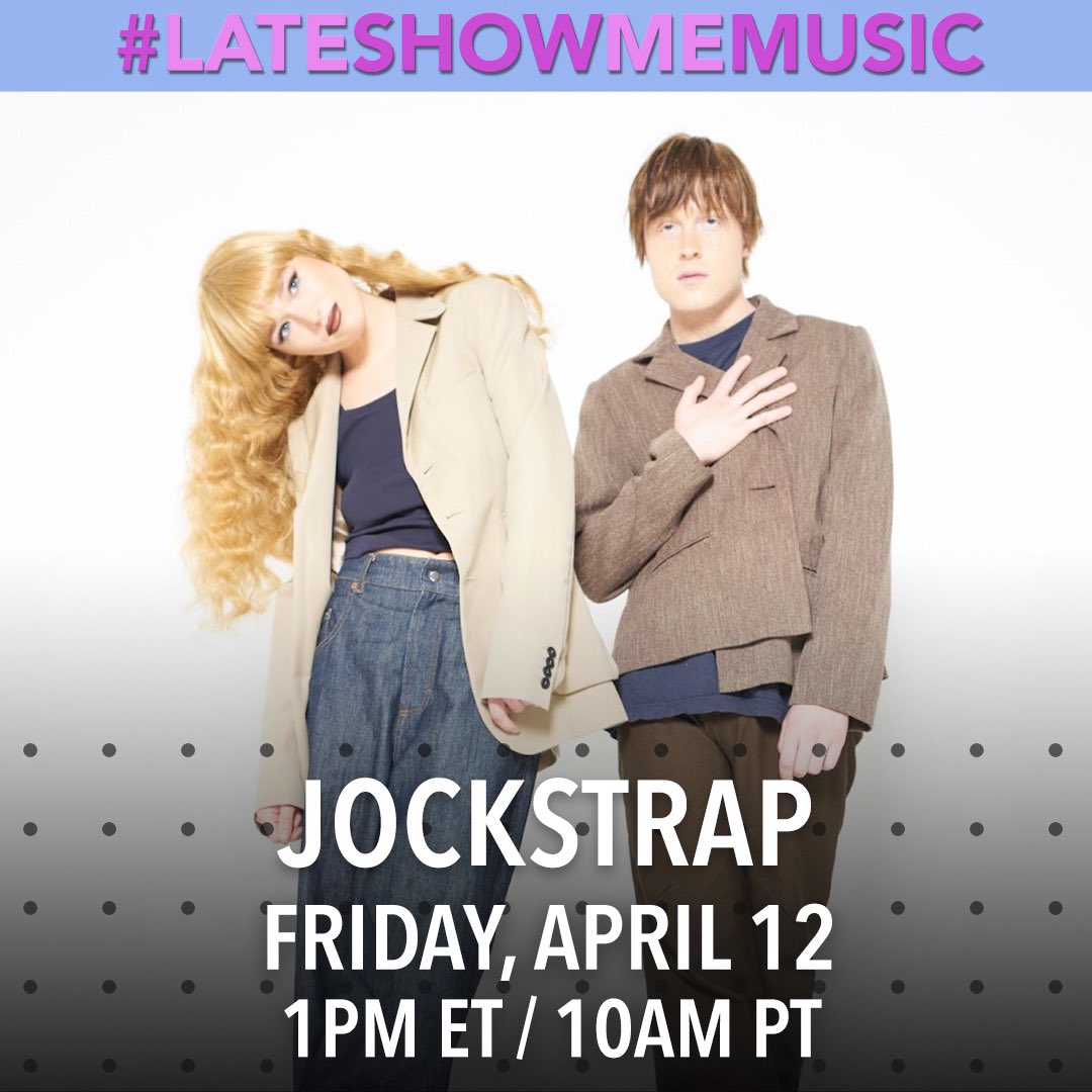 .<a href="/jockstrapmusic1/">jockstrap</a> share Greatest Hits, recorded live at The Barbican, for <a href="/colbertlateshow/">The Late Show</a> @stephenathome. 

Watch the performance now:

m.youtube.com/watch?v=32lPdA…

#colbert #lateshowmemusic