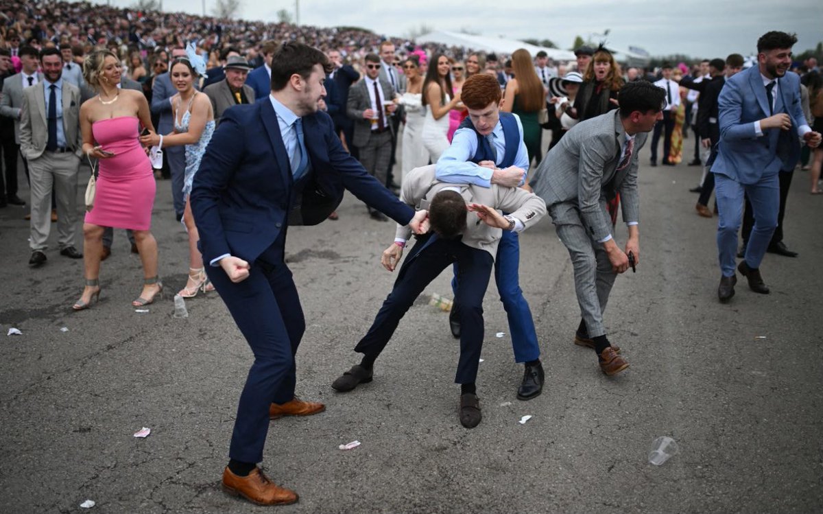 I've seen pictures of the fighting at Aintree. Amazingly they all appear to be wearing socks so maybe a corner has been turned. Next step is for them to get strides that fit properly.