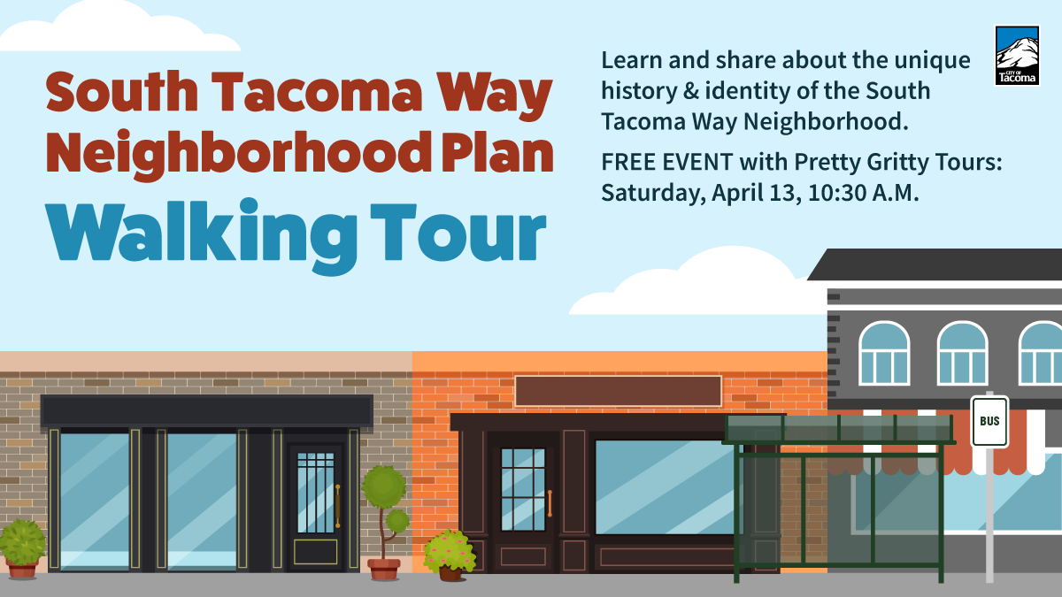 Join us, @PlanningTacoma, and Pretty Gritty Tours on tomorrow at 10:30 AM for a free family-friendly walking tour detailing the extensive history of about the history of the South #Tacoma Neighborhood. For more information, visit cityoftacoma.org/spotlightsouth….