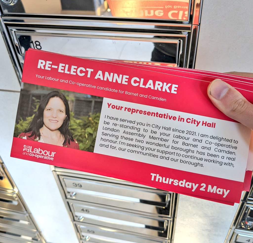 Leaflets ➡️ letter boxes. Good day to be out delivering for @anne_clarke & @SadiqKhan!