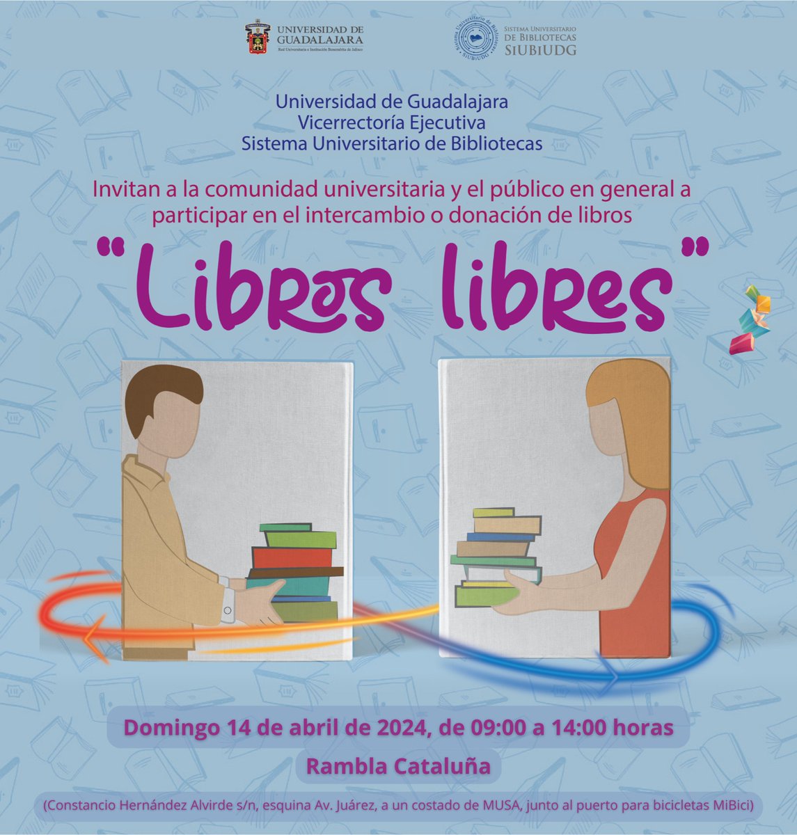 Los libros pueden contar historias más de una vez 📚 Participa en la campaña 'Libros libres', donde podrás intercambiar o donar tus ejemplares. 🗓️ 14 de abril, de 🕘 9:00 a 14:00 h en la 📍Rambla Cataluña.