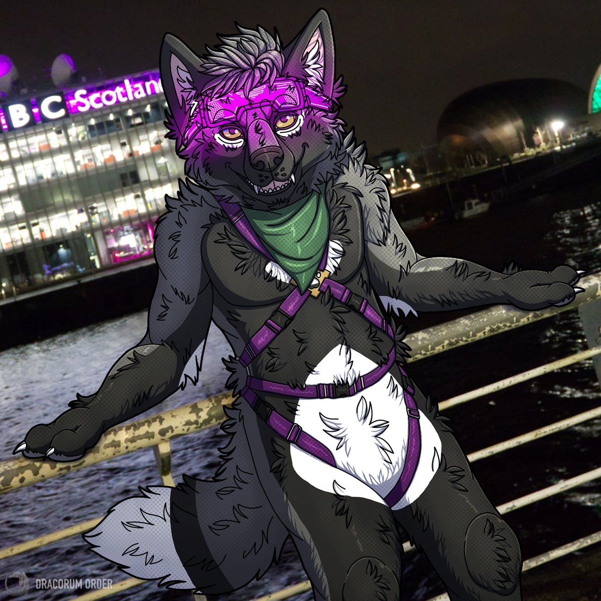 Silver fox roaming in the night~ 🌃 Sick drawover by @DracorumOrder 🎨