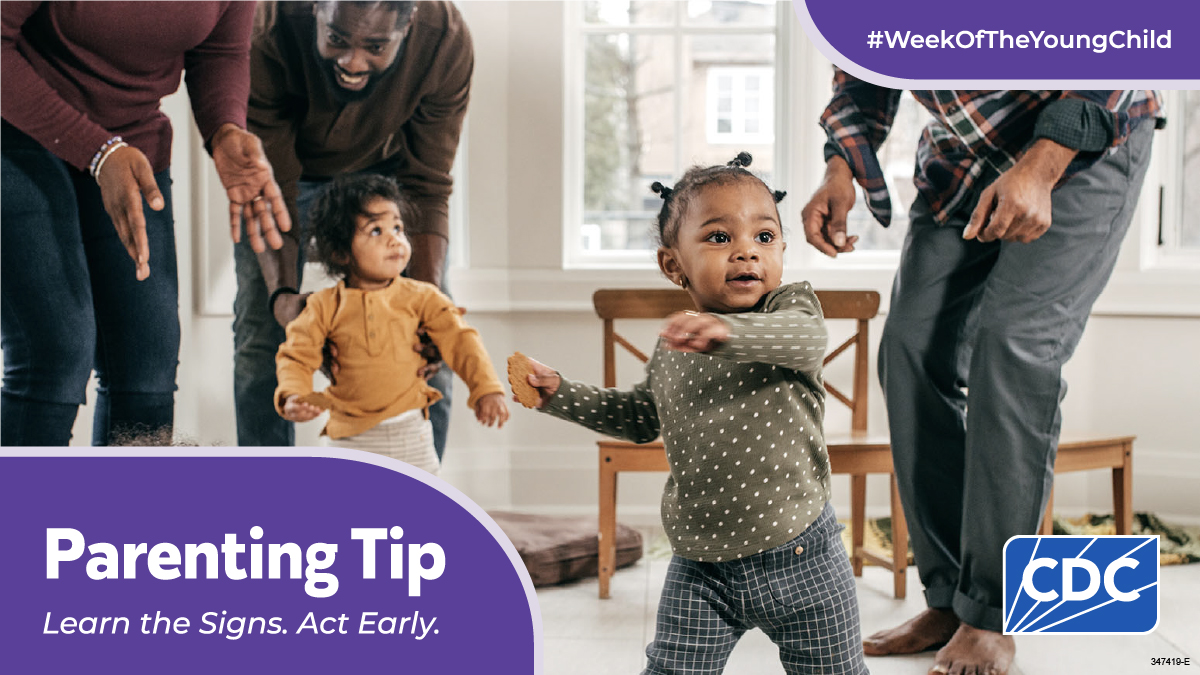 #ParentingTipoftheDay: Tell your child why they can’t do something, and give them a choice of what they CAN do instead. For example, “You can’t jump on the bed, but do you want to go put on some music and dance?” Find more parenting tips: cdc.gov/Milestones #WOYC24