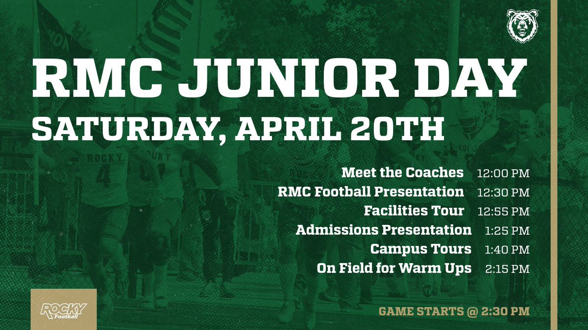 Class of 2025! It’s your time! We would love to have you on campus for Junior Day! Come meet our staff, see campus, and enjoy our spring game! See the link below to sign up and lock in your spot!