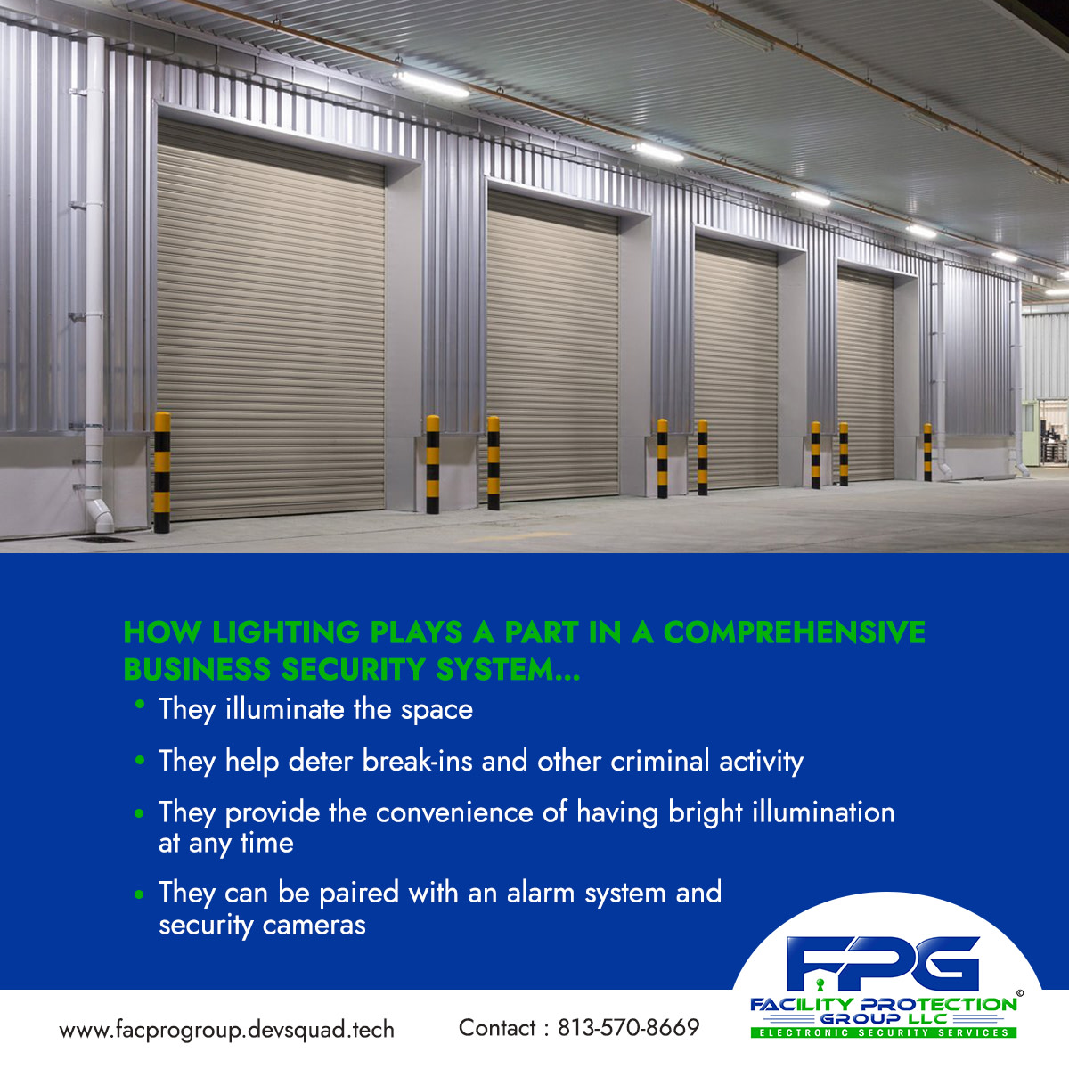 How Lighting Plays a Part in a Comprehensive Business Security System…
LEARN MORE... facprogroup.devsquad.tech/how-lighting-p…

#securitysystems #security #electronicsecurity #buildingsecurity #facilitysecurity #alarmsystems #accesscontrol #videosurveillance #intercoms  #tampa