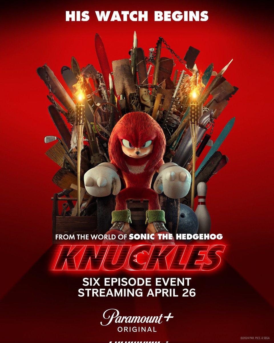 Check out the poster for 'Knuckles,' streaming April 26 on Paramount+.