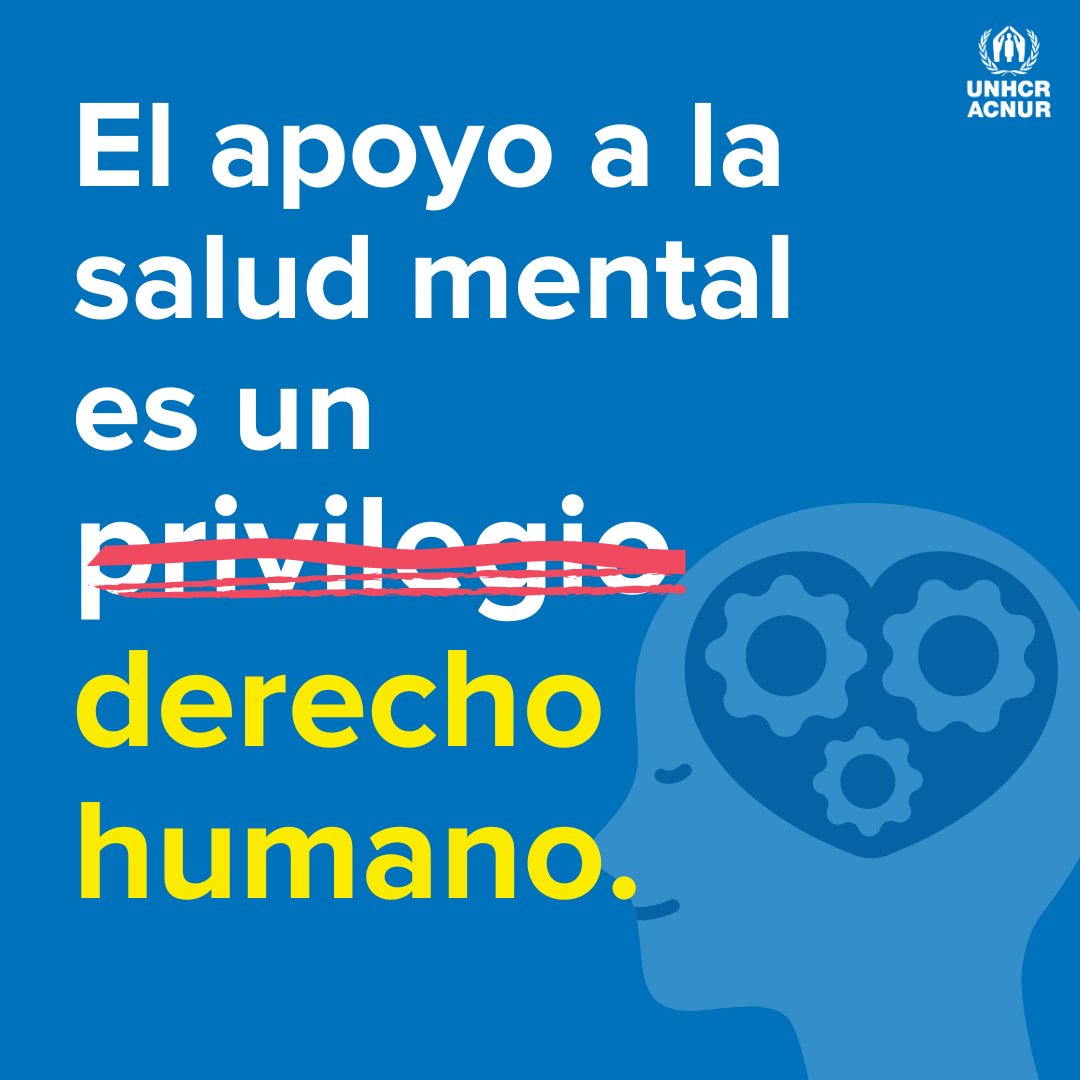 La guerra deja cicatrices profundas. 1 de cada 5 refugiados que ha sufrido los horrores de la guerra sufre problemas de salud mental. La atención de salud mental no es un lujo, es un derecho básico para todos. acnur.org/que-hacemos/sa…..