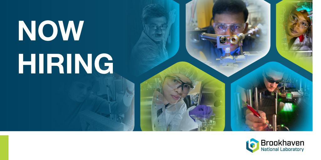 Do you want to help us deliver discovery science and transformative technology? 

Check out our job openings: jobs.bnl.gov

#NowHiring
☑️ Tour Worker
☑️ Electrical Designer
☑️ Plumbing Mechanic
☑️ Postdoc, neutrino software
...and many more!