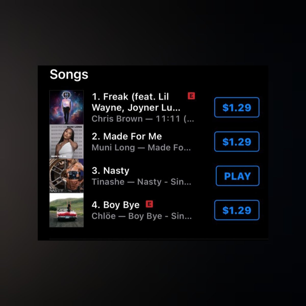 .@Tinashe’s “Nasty” reaches a new peak at #3 on the US R&B Singles Chart. 🔝🇺🇸