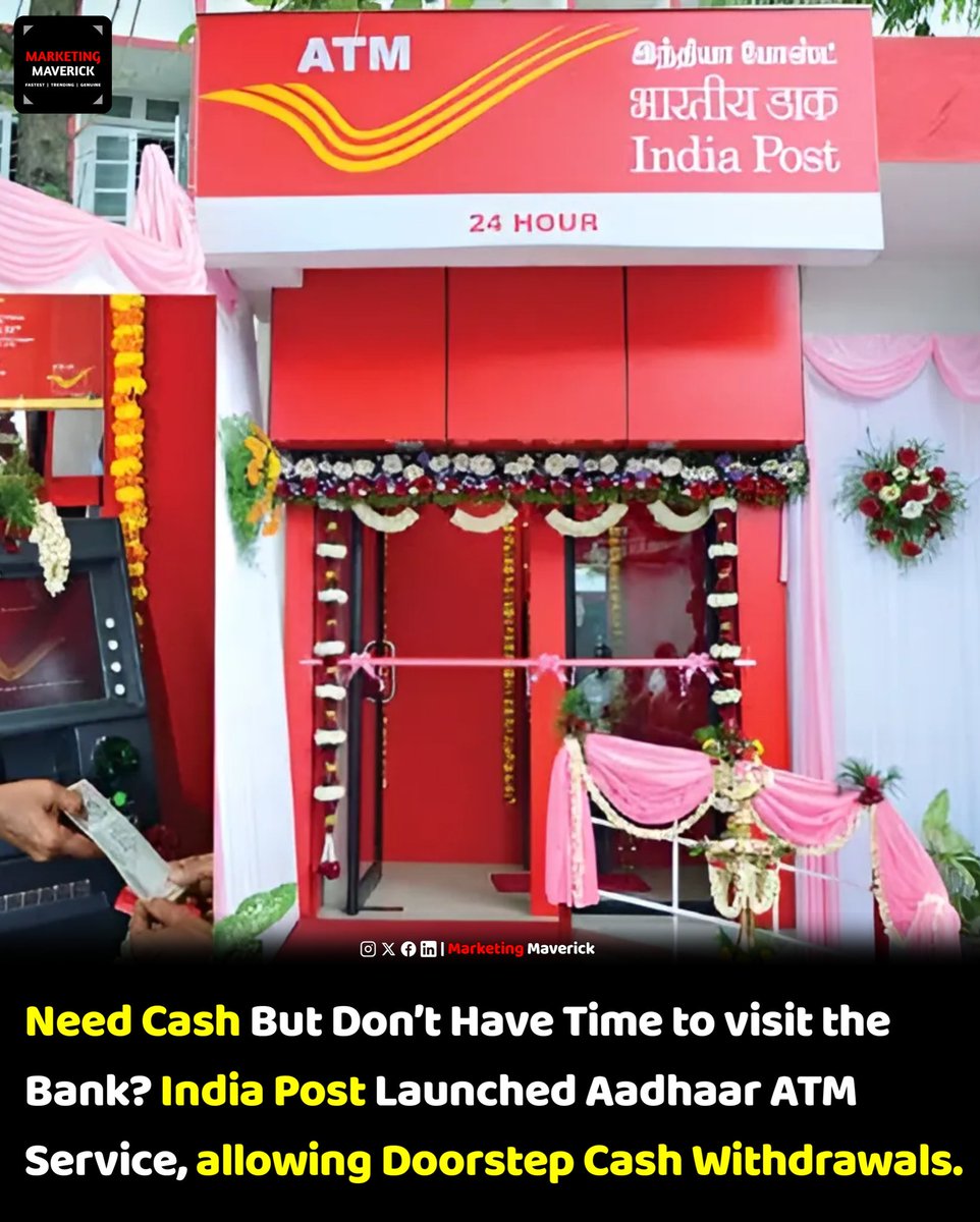 India Post Launched Aadhaar ATM Service, allowing Doorstep Cash Withdrawals.
