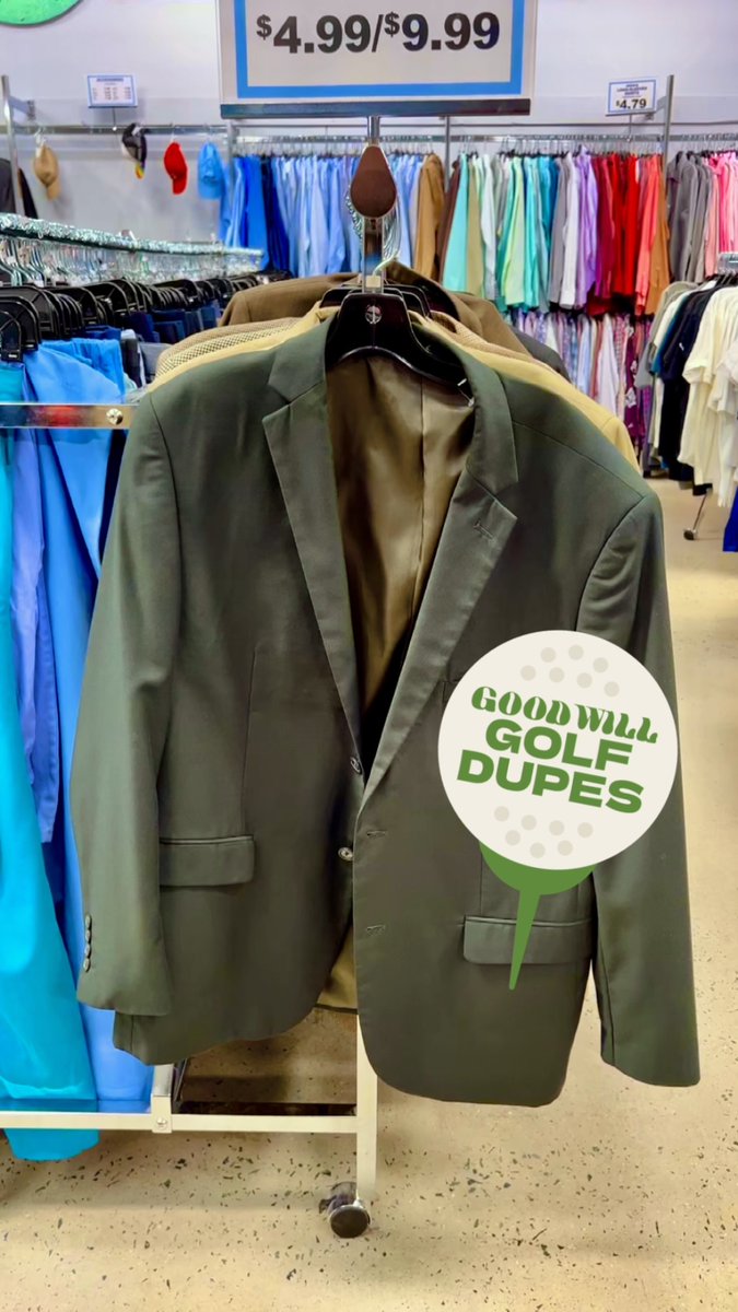 Feeling inspired after watching the #Masters2024? We’ve got the dupes to keep you right on par. ⛳ #GoodwillFinds #Thrifting #Dupe #TheMasters #Golf