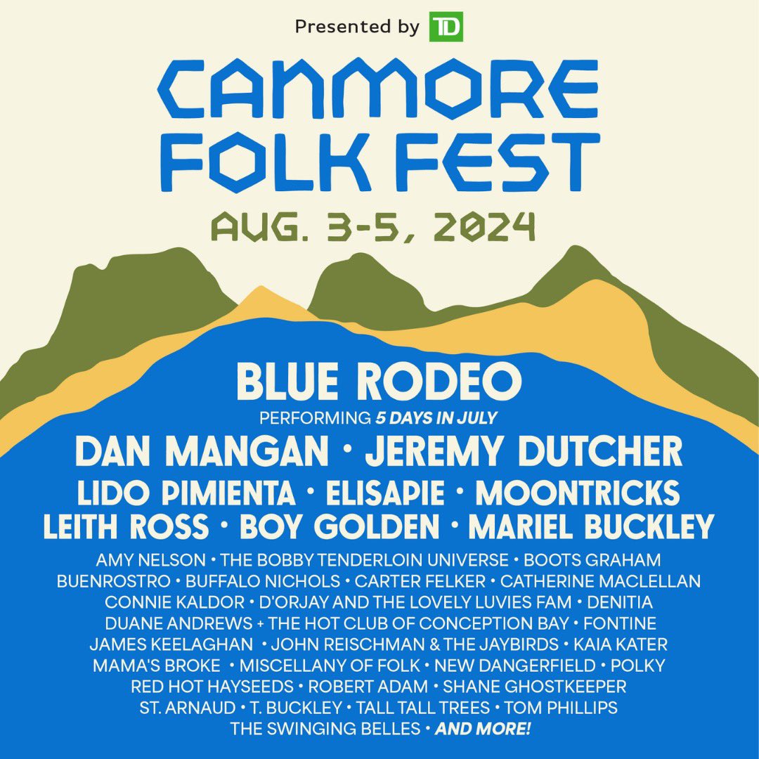 So excited to play @ CanmoreFolkFest in Alberta, CA this August ✨ Get tickets at canmorefolkfestival.com