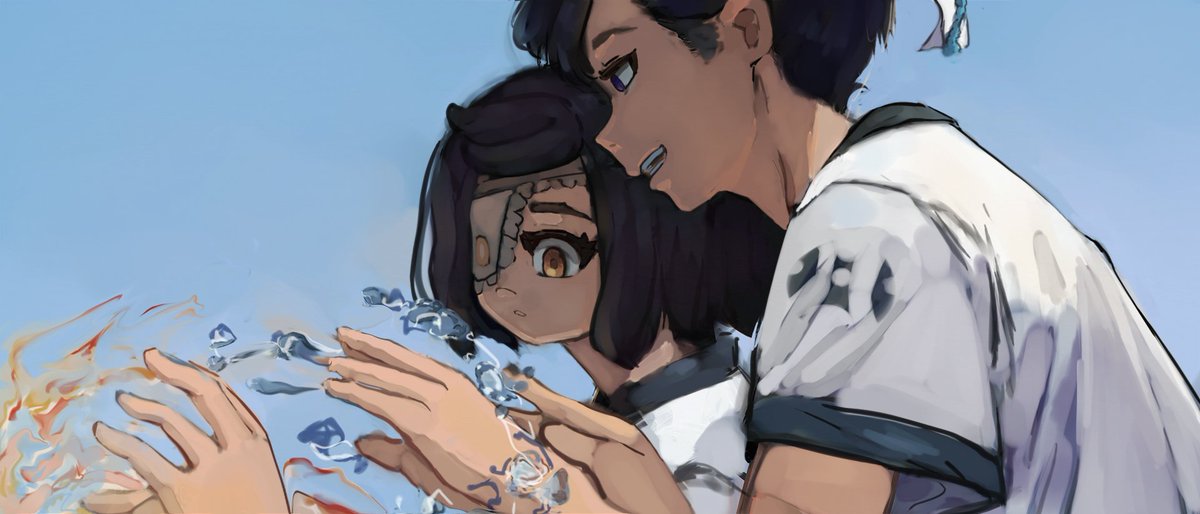 Histtou's tweet photo. beside @666KArt "s art ,mine looks so poor.
But it was fun to draw.
#learnfromeveryone
@illustration
#イラスト https://t.co/TBodc1ba2o