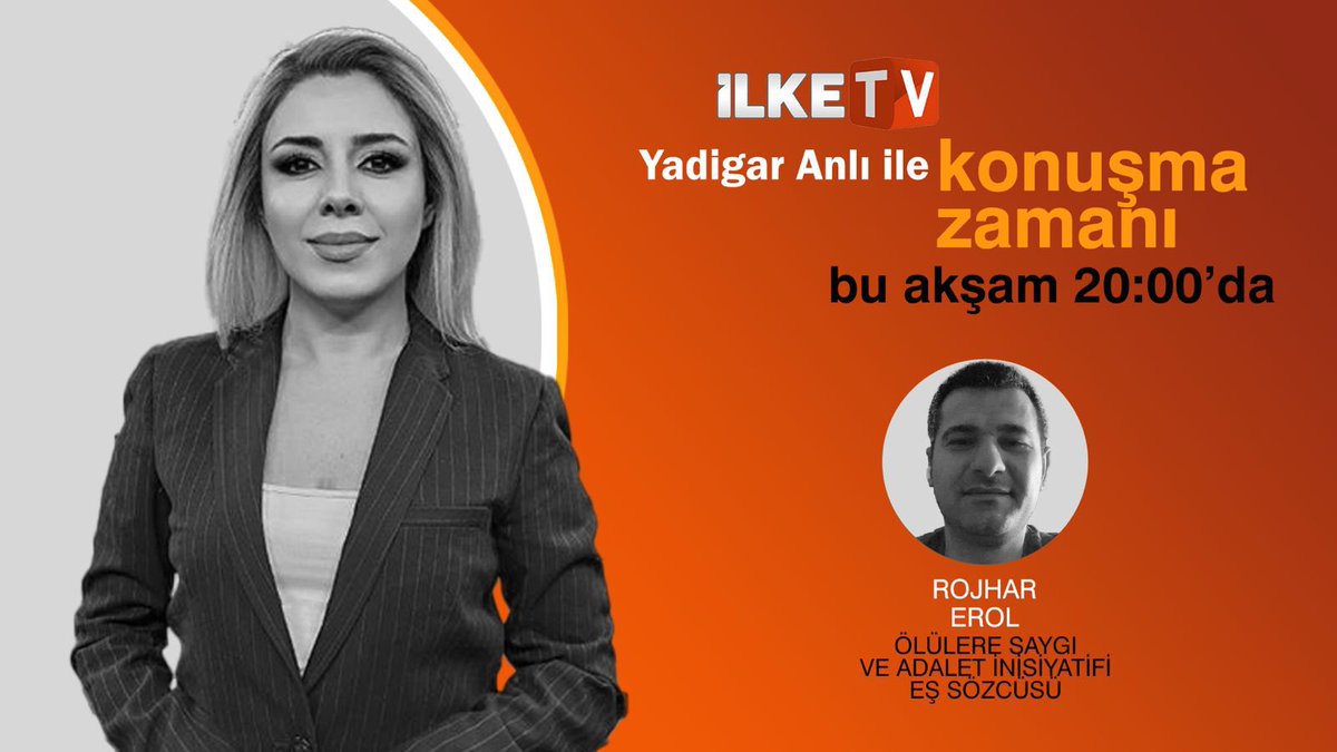 Konuşma Zamanı İlke TV ekranlarında Mezarlara yapılan saldırıların boyutunu “Ölülere Saygı ve Adalet İnisiyatifi ” Eşsözcü’sü Rojhar Erol ile konuşacağız Yadigar Anlı’nın sunumuyla “Konuşma Zamanı” bu akşam 20.00’da İlke TV’de #ilkeTV #KonuşmaZamanı #ilketvHaber