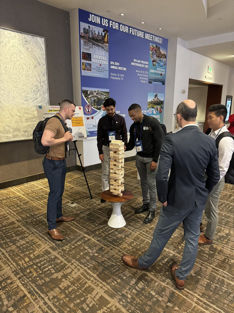 If you see me sweating, blame the Jenga and @pcarMD 

#pedsanes24 @PediAnesthesia #anesthesiology