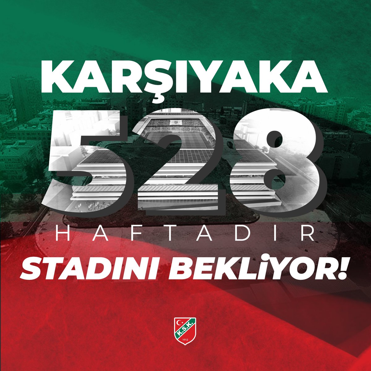 Karşıyaka 5⃣2⃣8⃣ haftadır stadını bekliyor! #KarşıyakaStadınıİstiyor