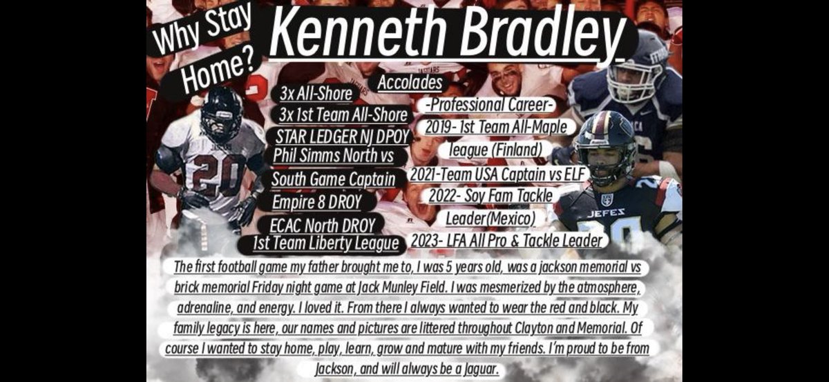 <a href="/kennethwbradley/">KennethwBradley</a>  was a leader on 2013 team that set the bar and ushered in the current era of Jaguar football success. He bought into the ideas of hard work and perseverance, and pushed the players around him to work and get better every single day.