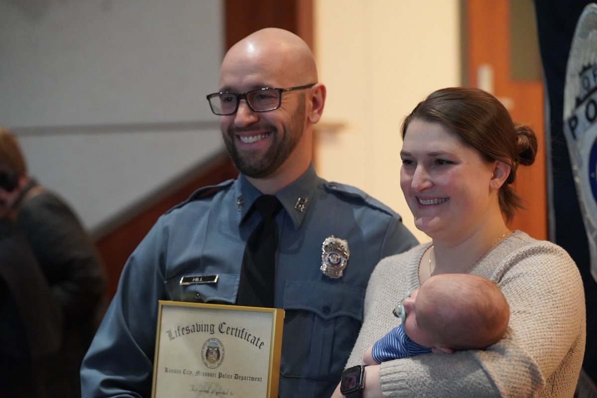 Twelve officers received awards Thursday night for saving the lives of fellow Kansas Citians.

These officers rescued people who had overdosed, people who were victims of violence, a boy choking on food, & a baby not breathing due to RSV.

Congratulations to all, as well...

1/2