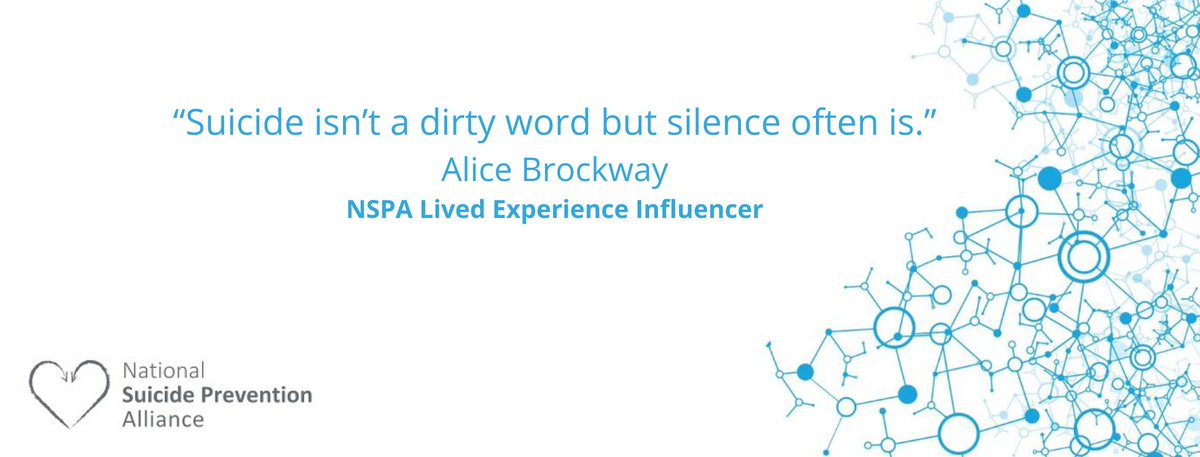 “Suicide is not a dirty word, but silence often is.” As part of a series of reflections by NSPA Lived Experience Influencers for #WSPD last year, Alice Brockway reflects on the power of truthfully discussing suicidality and how this can help drive change: bit.ly/3VTiu8T