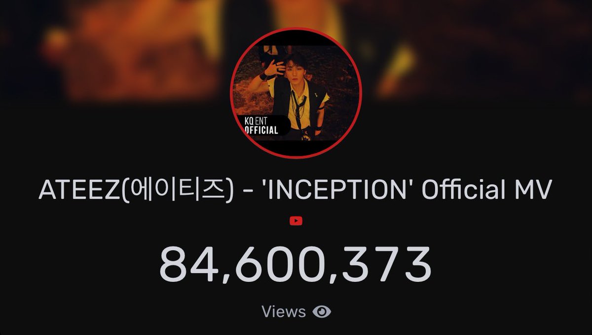 ➺ @ATEEZofficial 'INCEPTION' Official MV has reached 84.6M views 💛✨ —👽— #에이티즈 #エイティーズ #ATEEZ